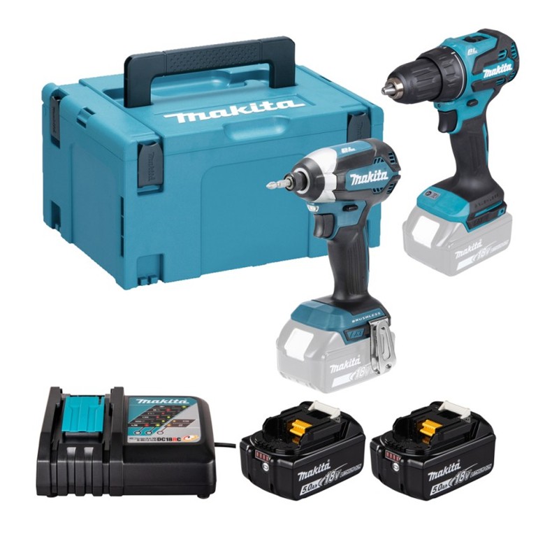 Makita set orodja DLX2575TJ (DHP490 + DTD158)