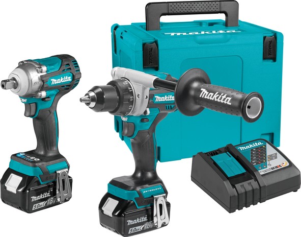 Makita set orodja DLX2589TJ (DDF492 + DTW301 + 2x akumulator + polnilec)